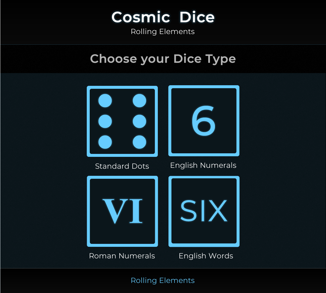 Cosmic-Dice-game