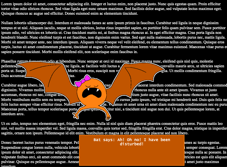 GitHub - alienmelon/a-cute-bat.js: A cute bat celebrity for your ...
