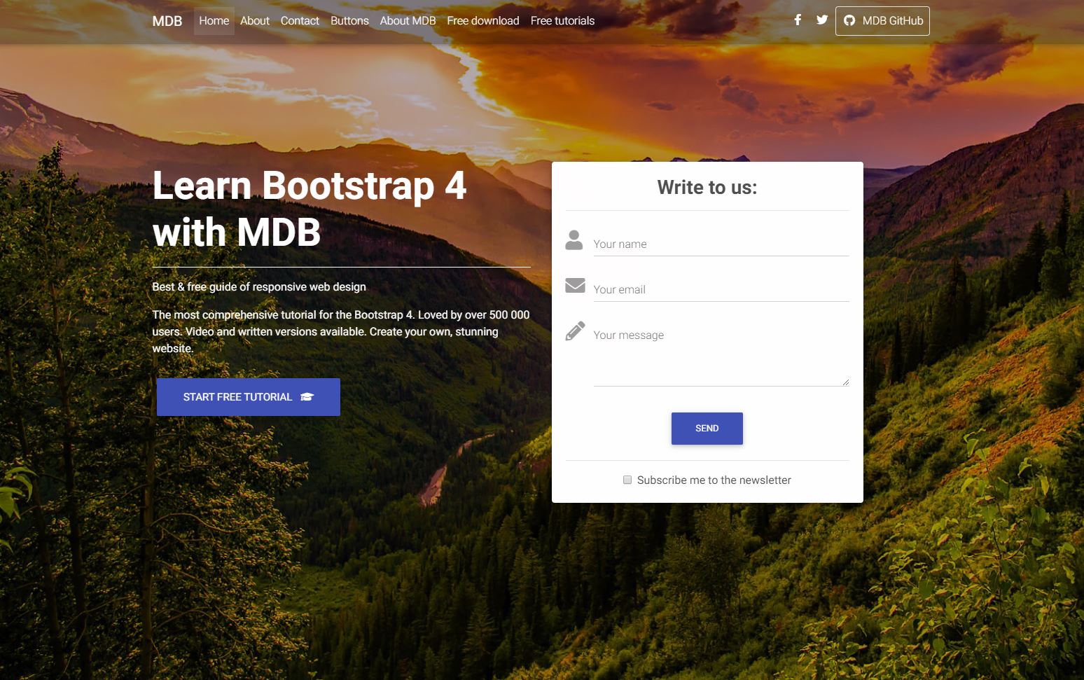 GitHub InnovoTecnologias/MDBLandingPage MDB Landing Page Template in