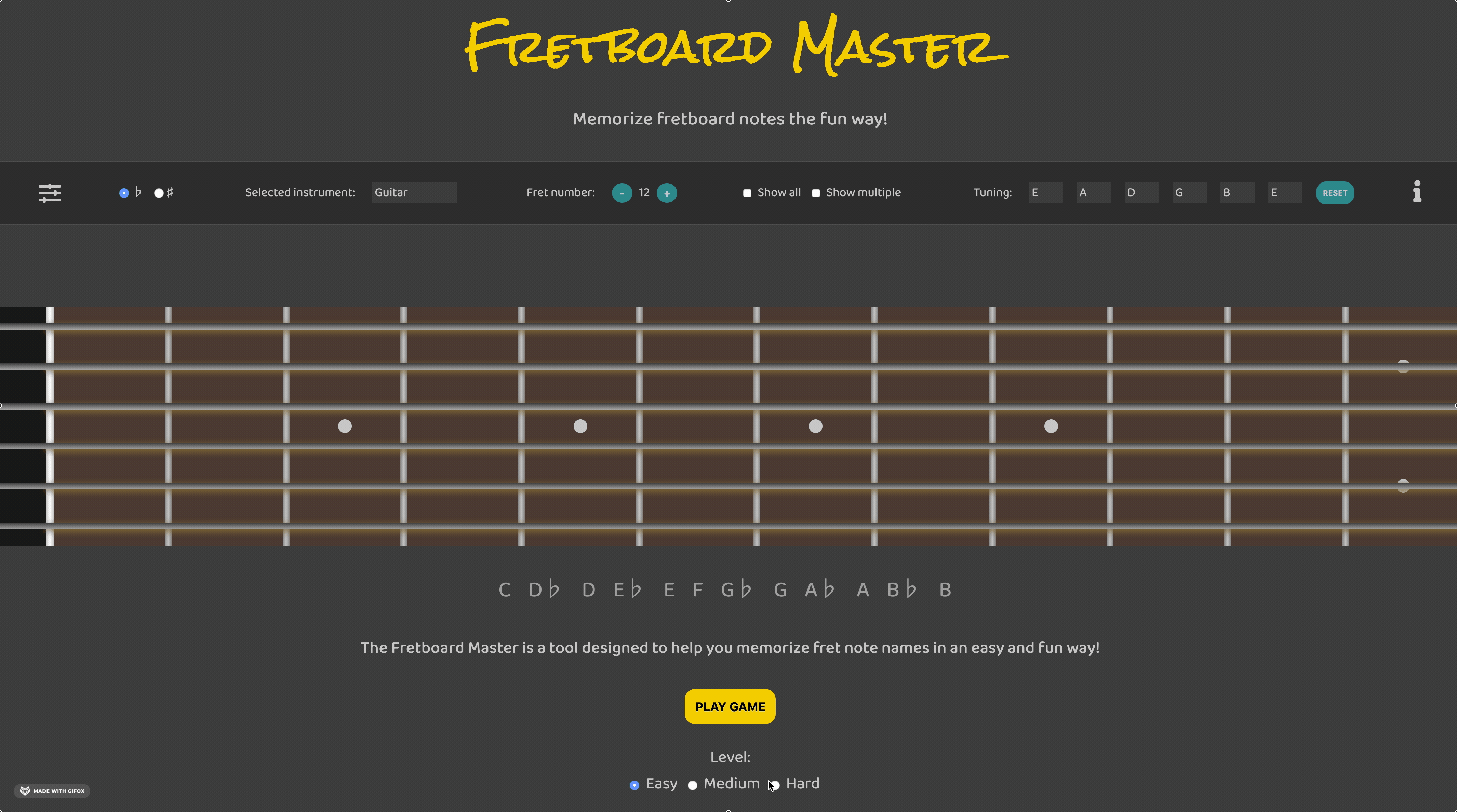 GitHub - Chris-Zbrojkiewicz/fretboard-master: The Fretboard Master is a ...