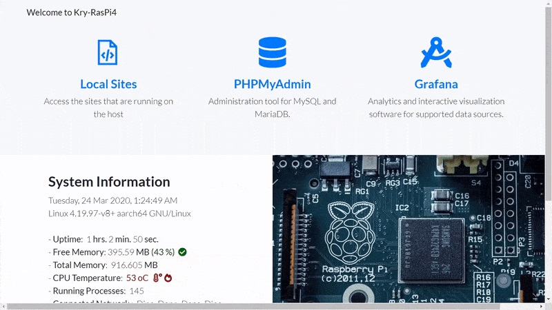 RPi-Landing-Page