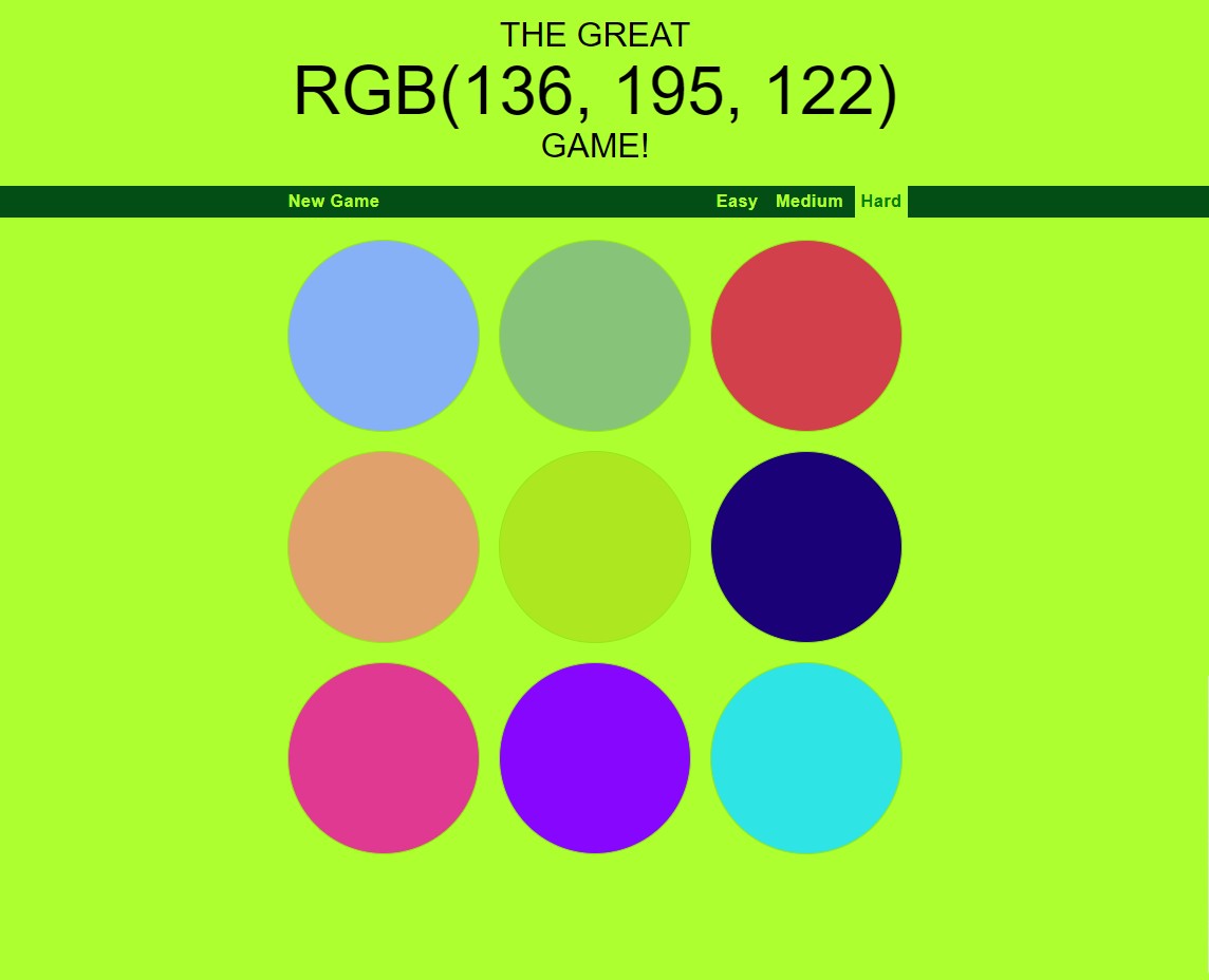 GitHub - RehneDe/TheRGBGame: The best game for the developers to ...