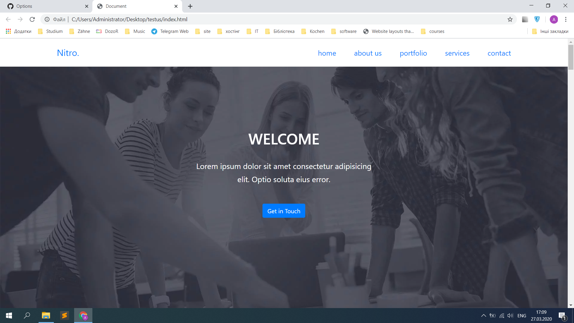 GitHub - TonnyHawk/nitro-site: Company landing page