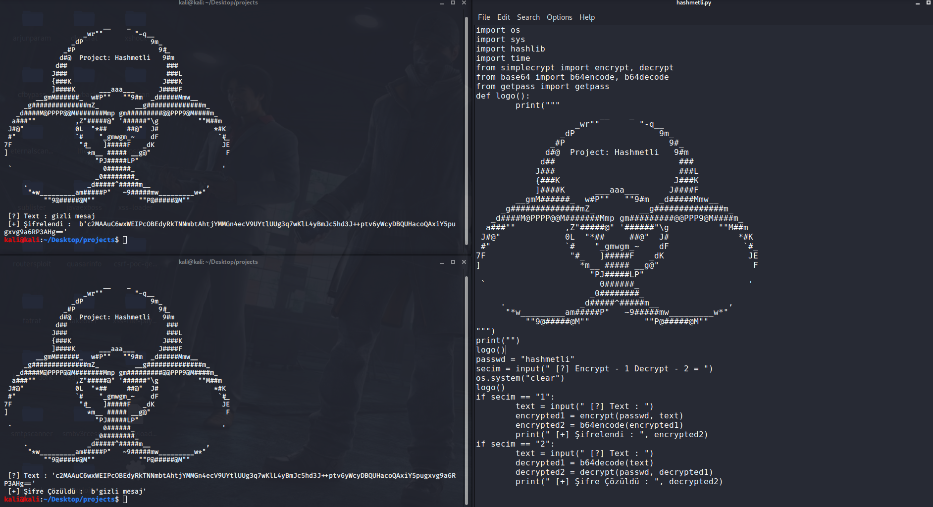 GitHub - aslanemre/hashmetli: encrypter and decrypter for secret ...