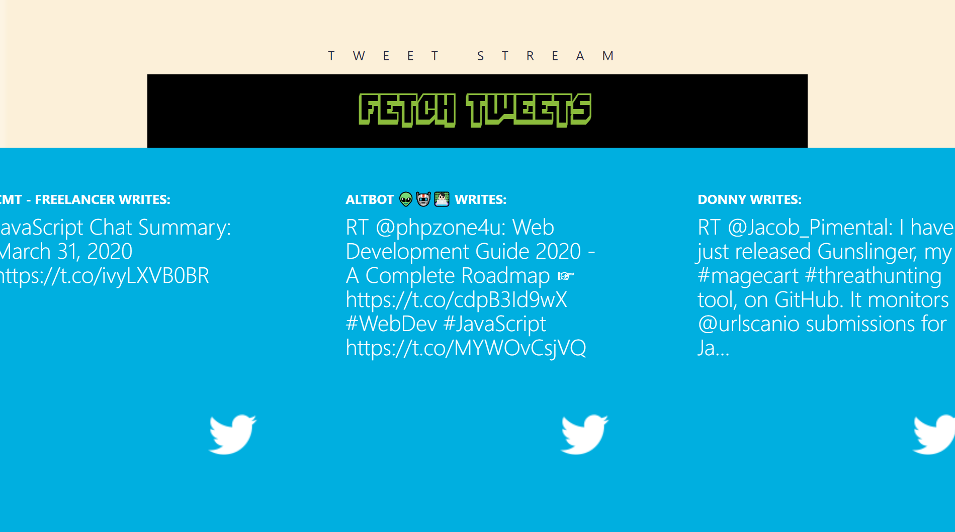 GitHub - varunswarup0/tweet-stream: 🕊️ A real-time Tweet streaming app ...