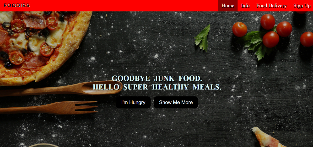 Food order store website