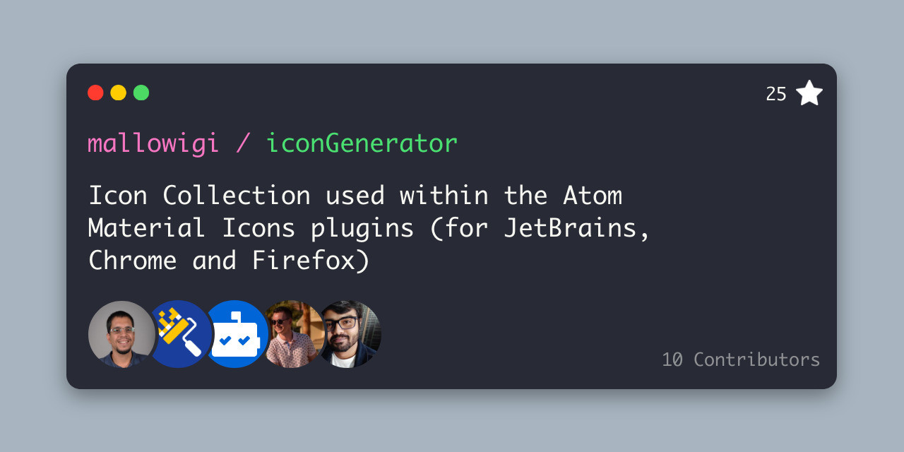 GitHub - AtomMaterialUI/iconGenerator: Icon Collection used within the ...