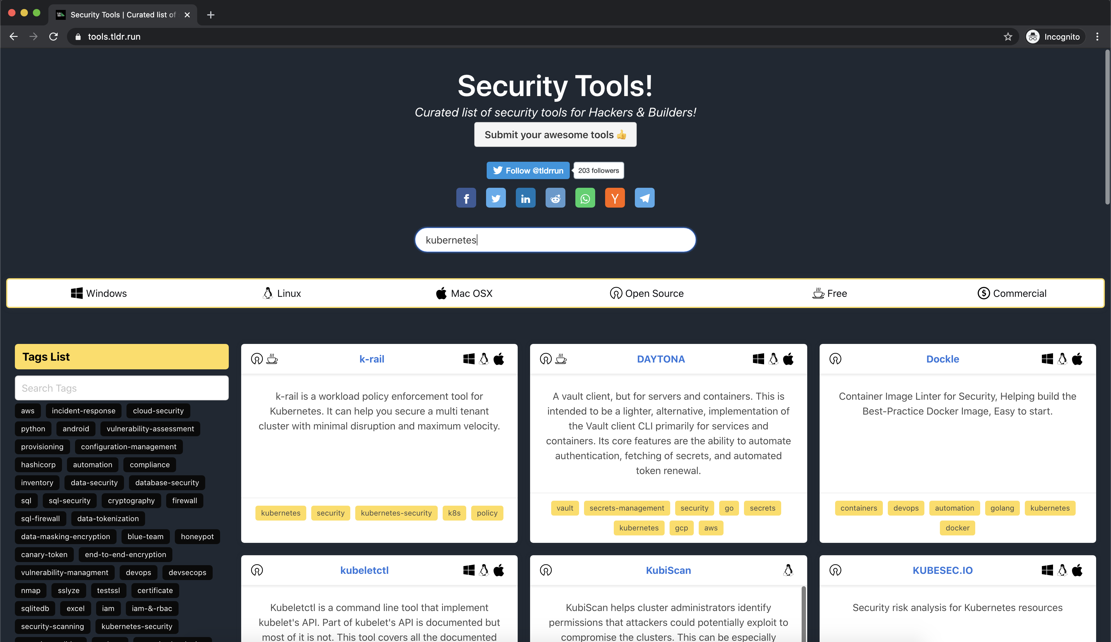 GitHub - tldrrun/tools.tldr.run: A curated list of security tools for ...