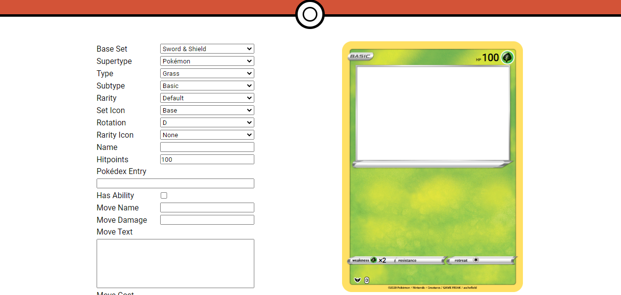 Github Lvandernoll Pkm Card Maker A Pokemon Card Maker Supporting The Sword Shield Format