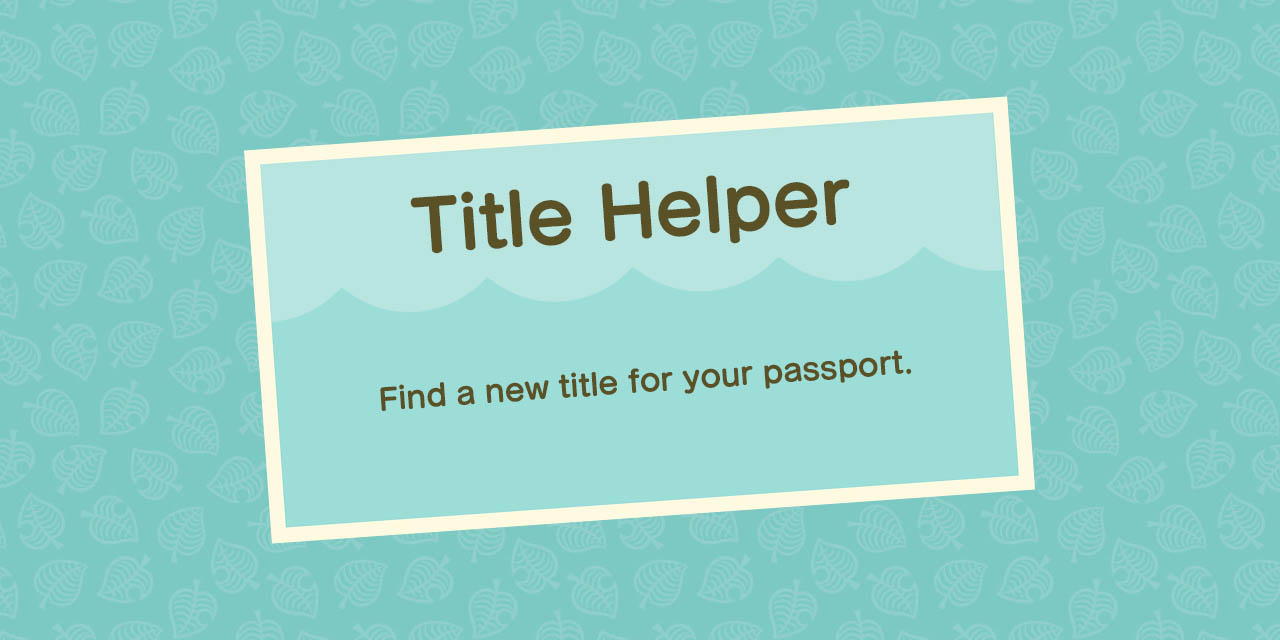 GitHub - Slowcobo/title-helper: A tool used to randomly generate a ...