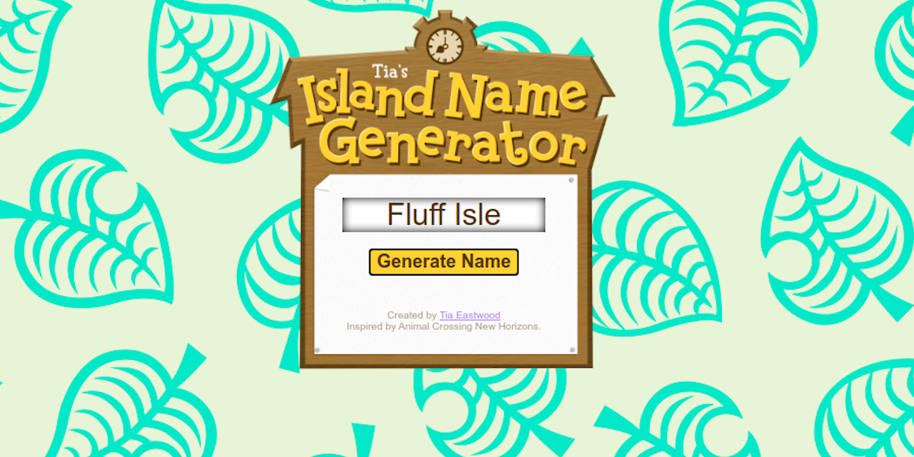 GitHub - tiaeastwood/animalcrossing-island-gen: Animal Crossing Island