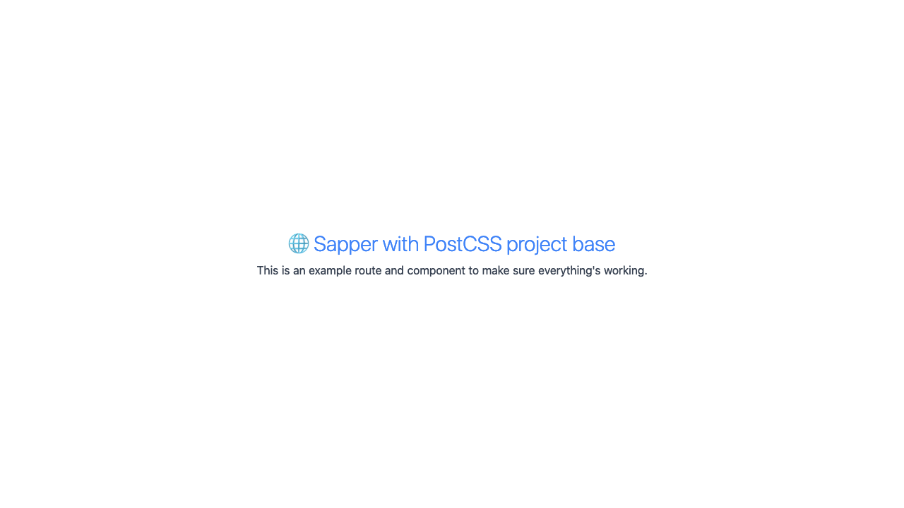 sapper-postcss-template Svelte Themes