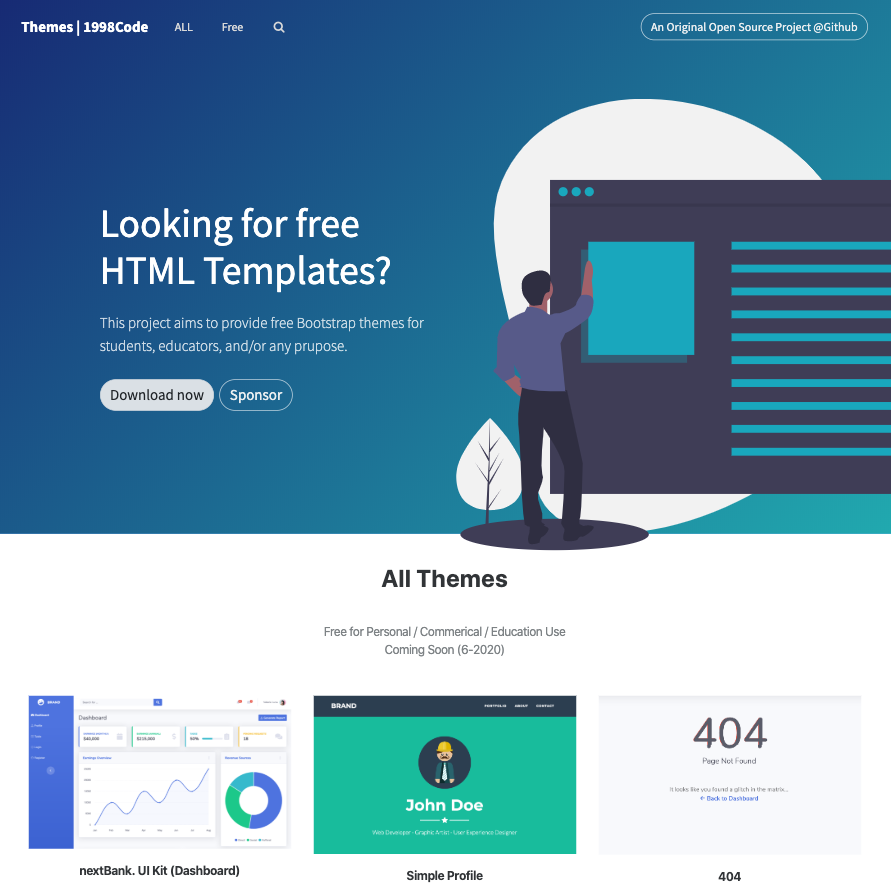 Bootstrap themes GitHub Topics GitHub