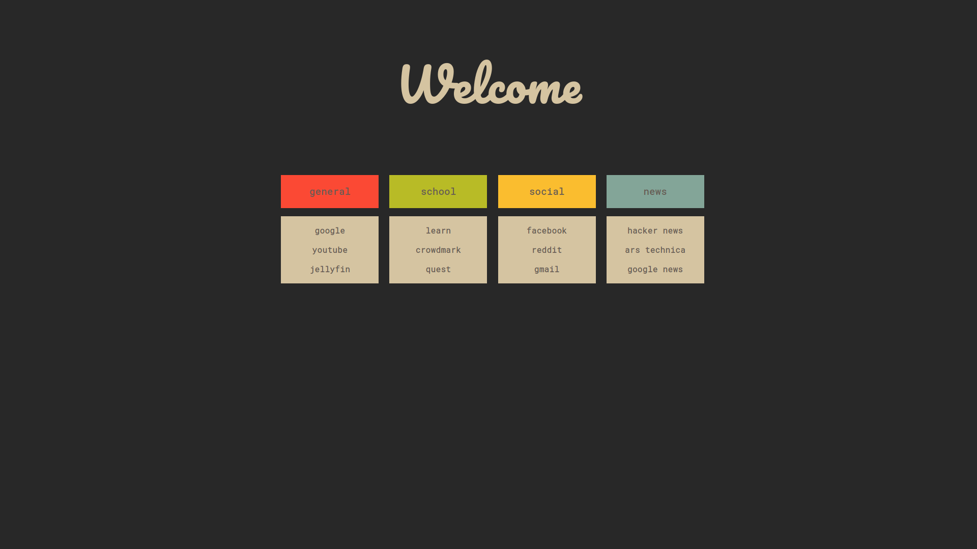 GitHub - s-zeng/startpage: Custom new tab startpage · GitHub