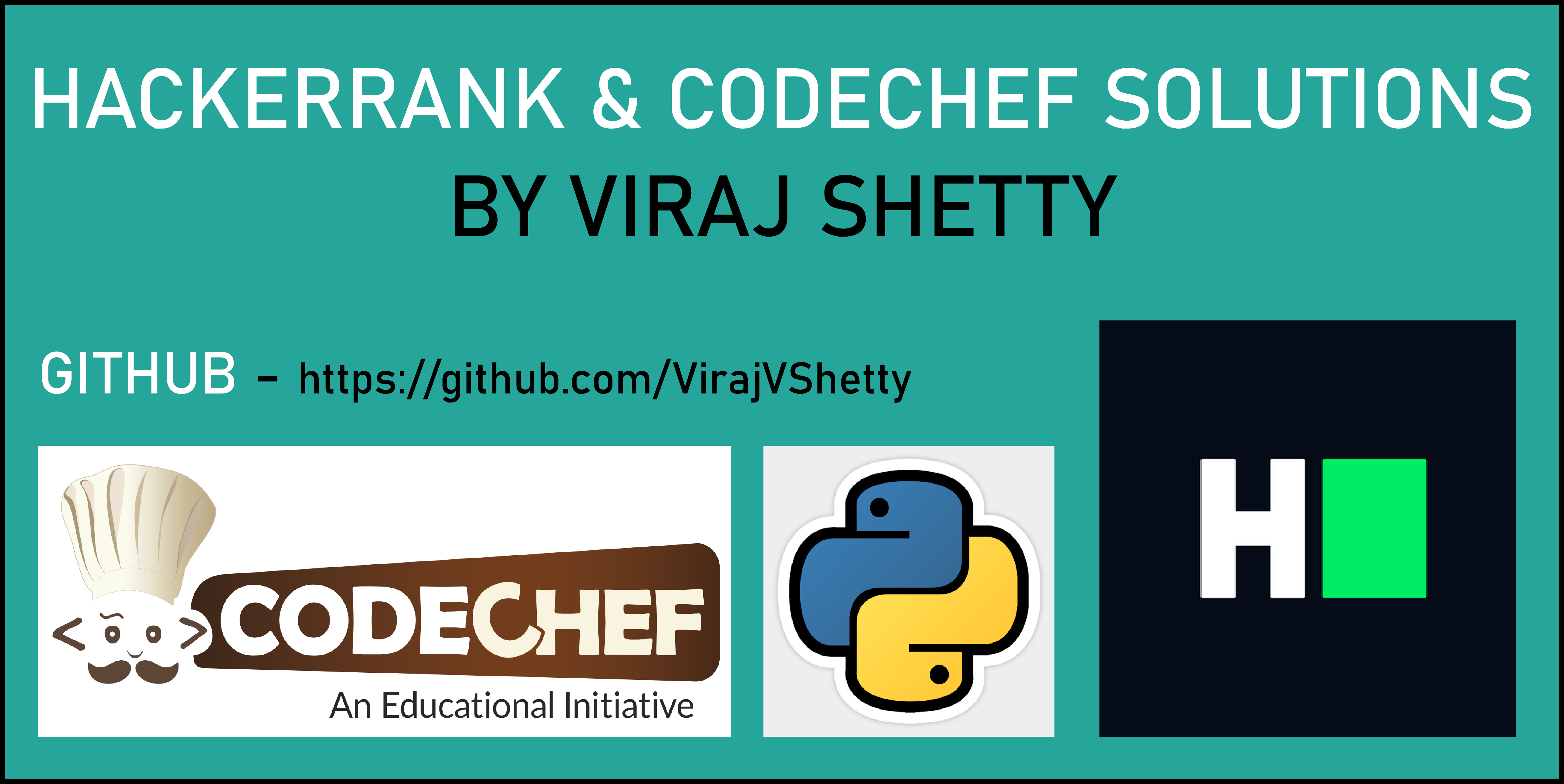 GitHub - VirajVShetty/Python-Hackerank-Codechef-Solutions: Solutions ...