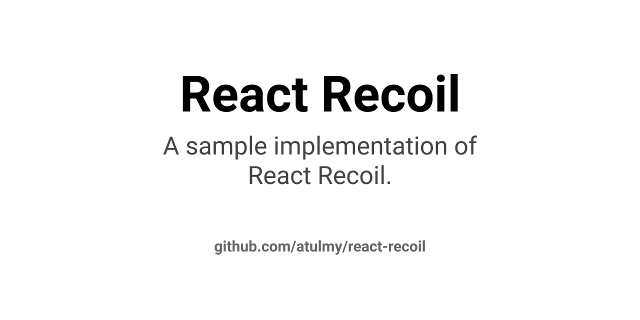 react-recoil