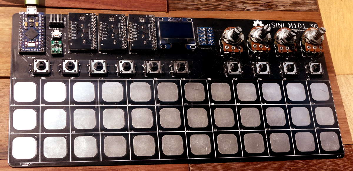 GitHub - usini/m1d1_36: 36 Pads Midi Controller