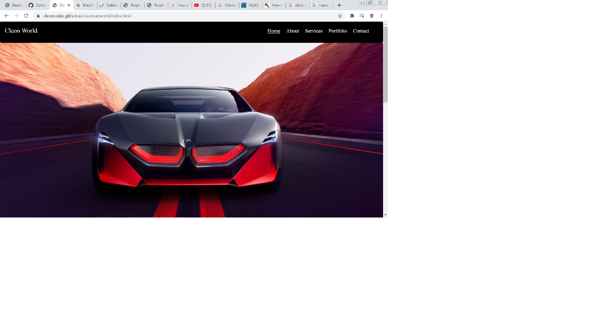 GitHub - Cleoncodes/cleon_car_world: Bootstrap, Html and Css - This is ...