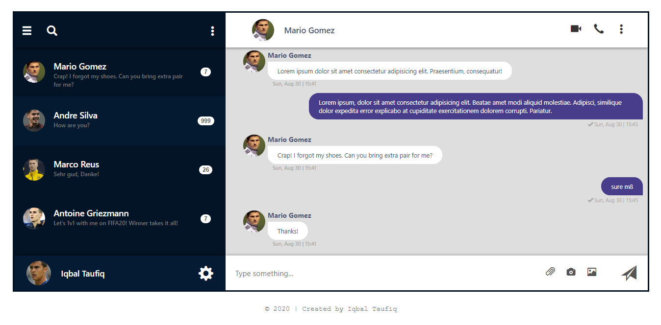 GitHub - iqbaltaufiq/chat-template: Chat template for Web App