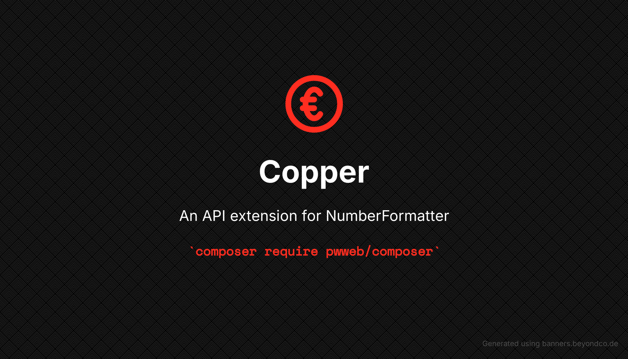 GitHub - pwweb/Copper: An API extension for NumberFormatter · GitHub