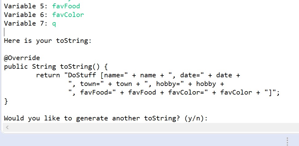 GitHub - JohnsonHarleyR/toString_Generator: A tool to quickly generate ...