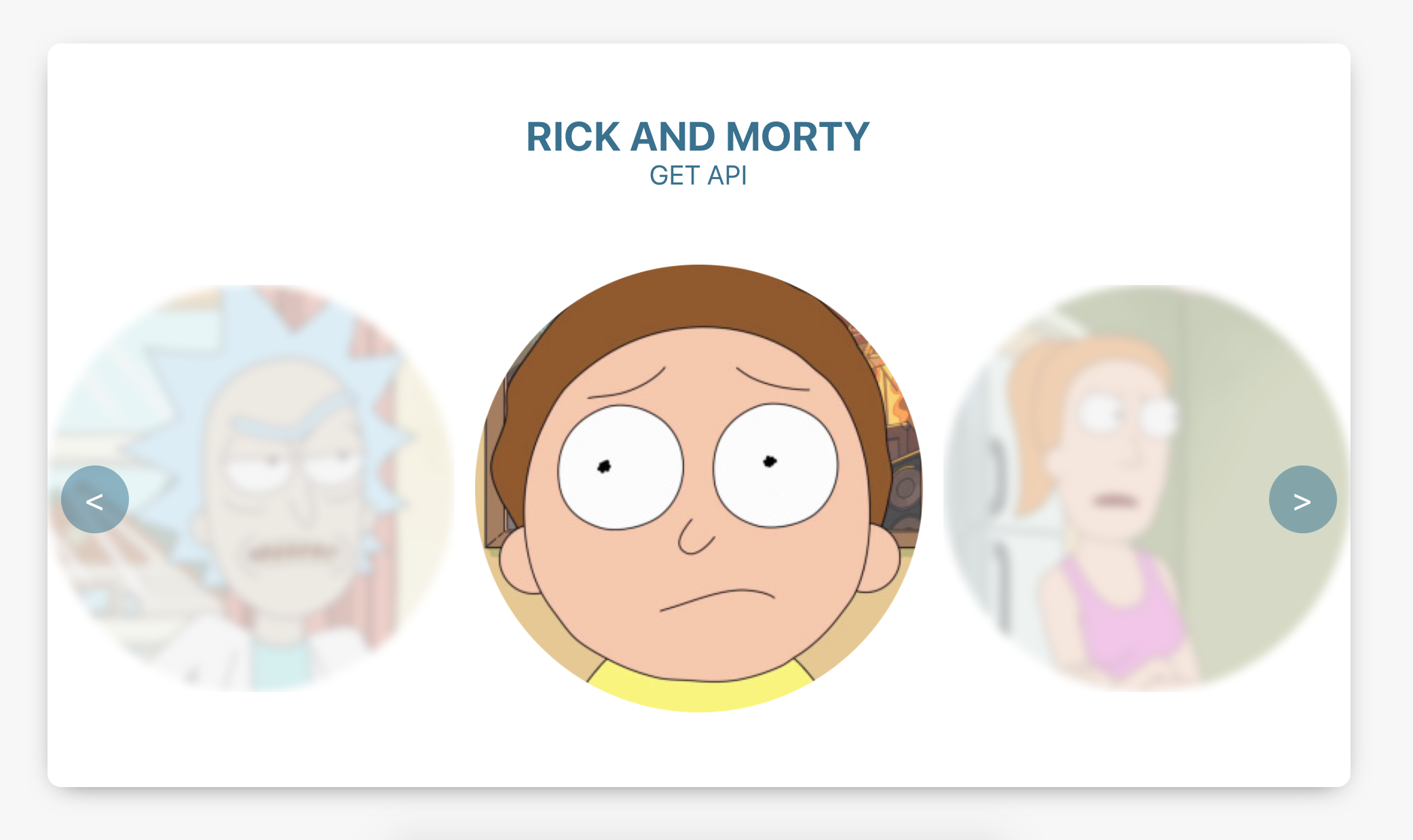 Design preview for the Rick and Morty API - React