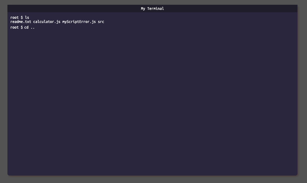 GitHub GuilhermeCarra/terminal A terminal simulator built with JS