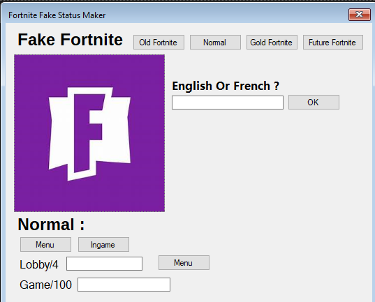 GitHub - niilxx/FortniteGamePresence: Create a fake fortnite presence ...