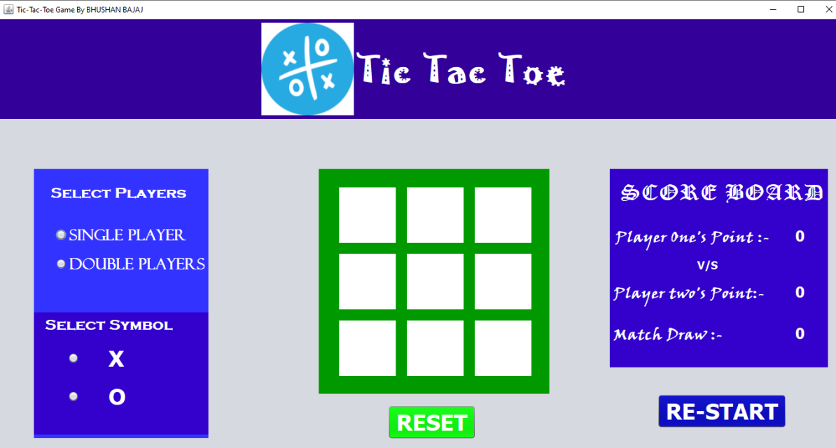 GitHub - bhushan8126/Tic-Tac-Toe-Game-: Tic Tac Toe Game in Java