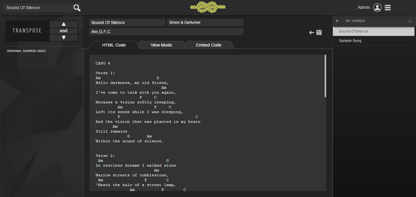 laravel-lyrics-manager-web-app