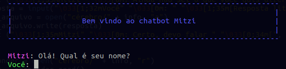 GitHub - Tamboru/Mitzi: Um simples botchat criado em Python