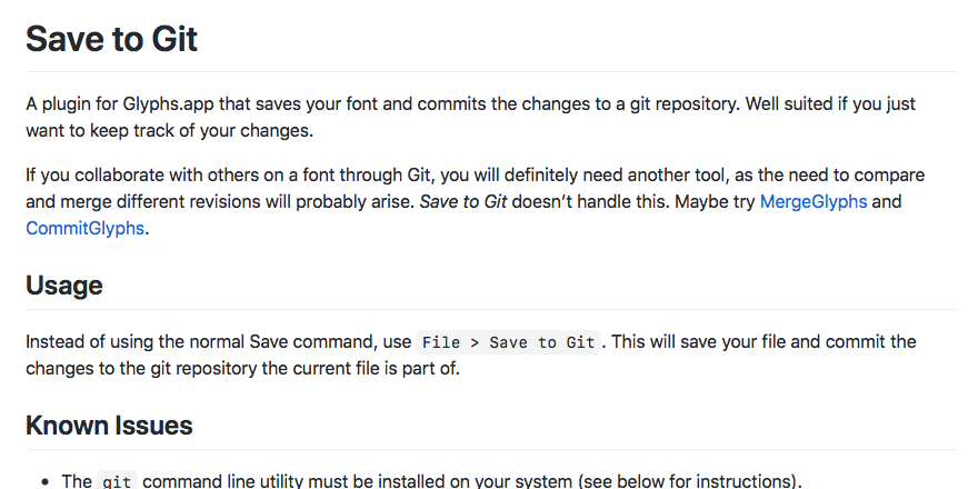 GitHub - jenskutilek/Glyphs-SaveToGit: Save Glyphs file changes and ...