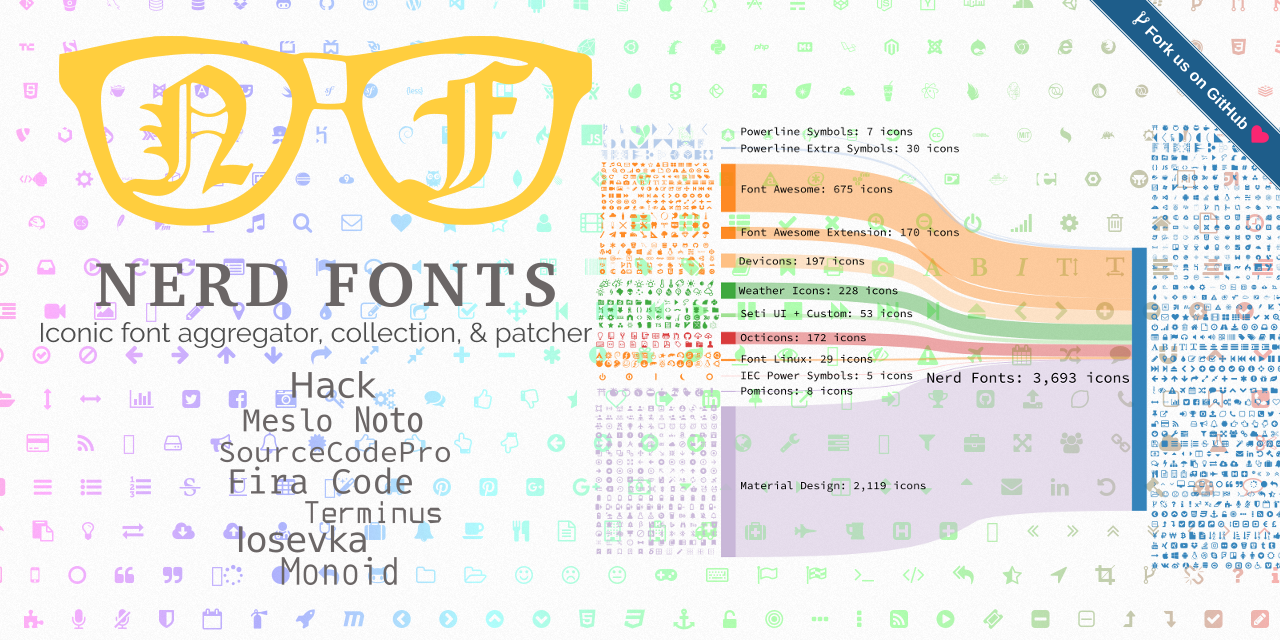 Nerd Fonts - Iconic font aggregator, glyphs/icons collection, & fonts  patcher