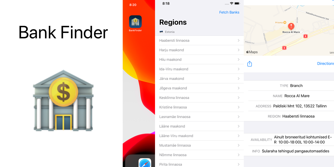 Github mikecamara bankfinder the ios app downloads and parses three