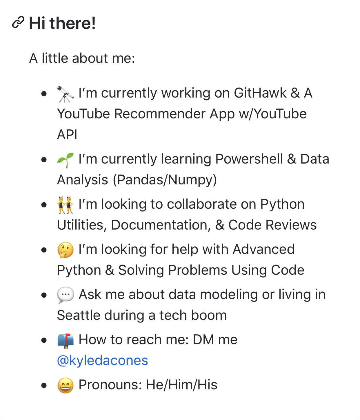 GitHub - kyledacones/kyledacones