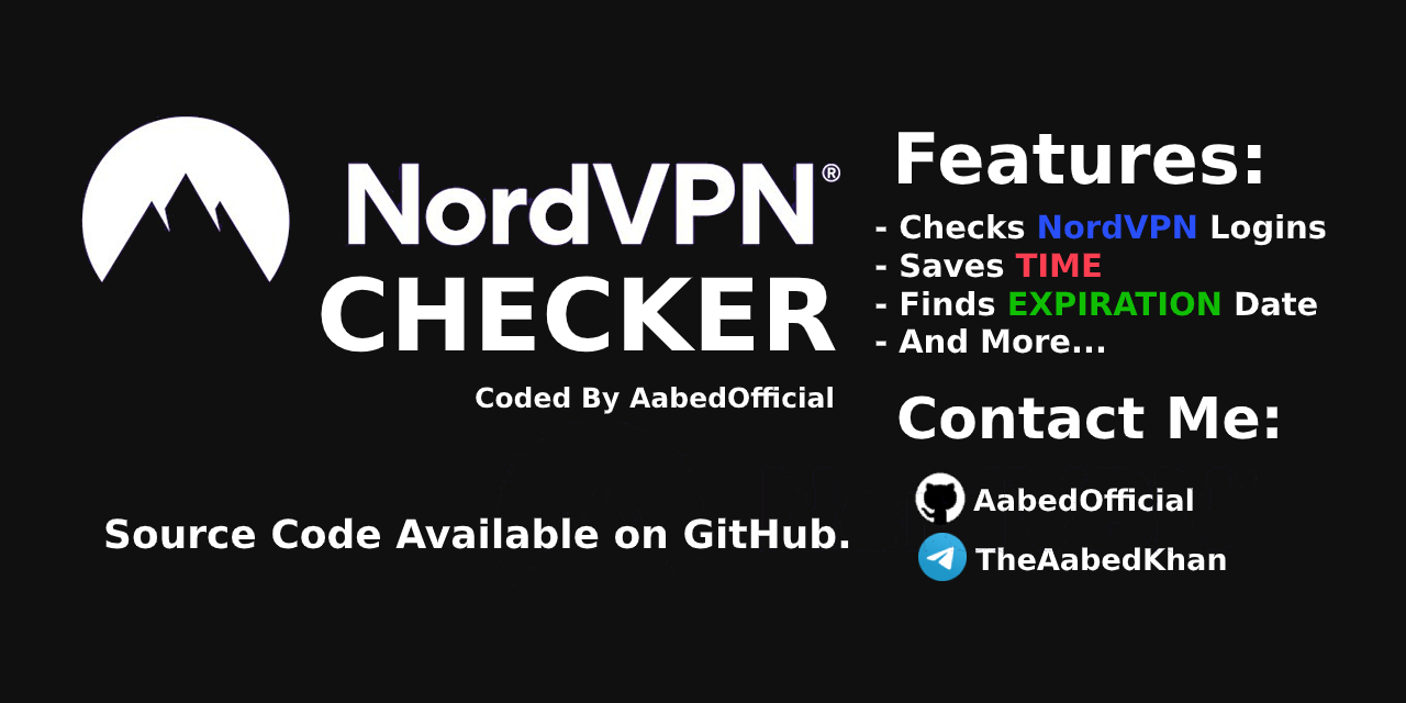 GitHub TheAabedKhan/NordVPNChecker Check NordVPN logins