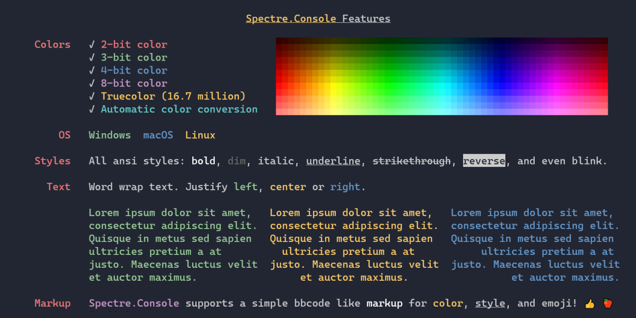  spectre.console