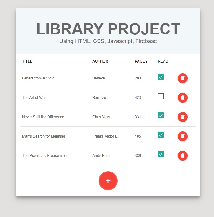 GitHub - josegomes123/library: Library project in HTML, CSS, JS using ...
