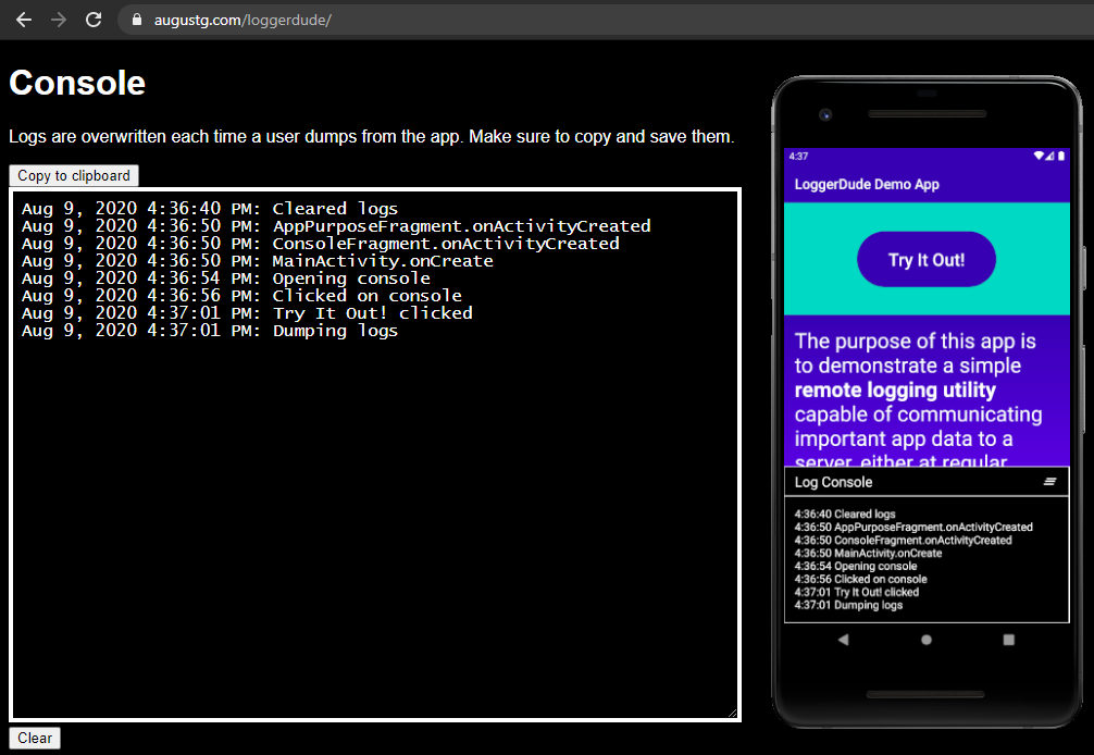 GitHub - august-gruneisen/LoggerDude: Full-stack remote logging library ...