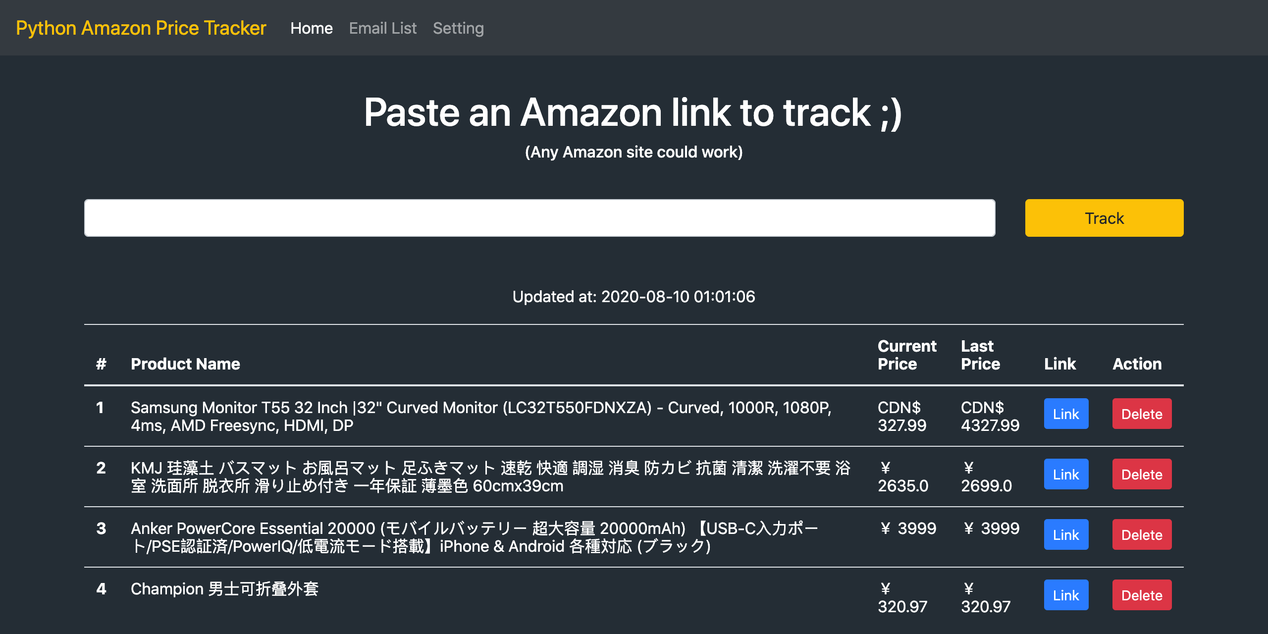 Github Donaldzou Python Amazon Price Tracker This Is A Python Flask App That Could Track The Price Of Amazon Products