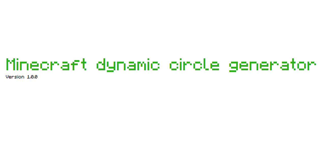 Minecraft-dynamic-circle-generator