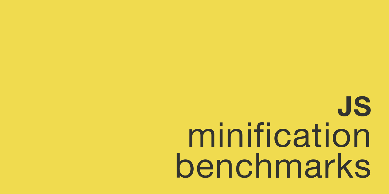 GitHub - privatenumber/minification-benchmarks: 🏃‍♂️🏃‍♀️🏃 JS minification benchmarks: babel-minify, esbuild, terser, uglify-js, swc, google closure compiler, tdewolff/minify