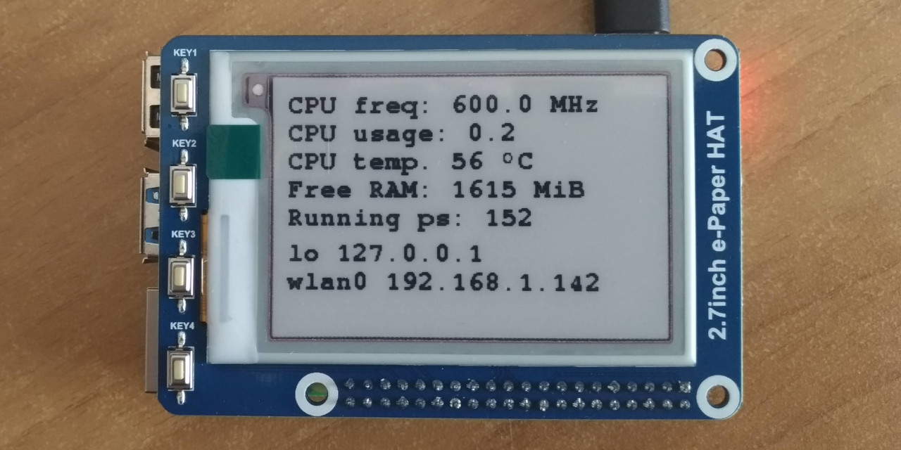 Getting started with the Waveshare 2.7 ePaper HAT on Raspberry Pi - DEV  Community