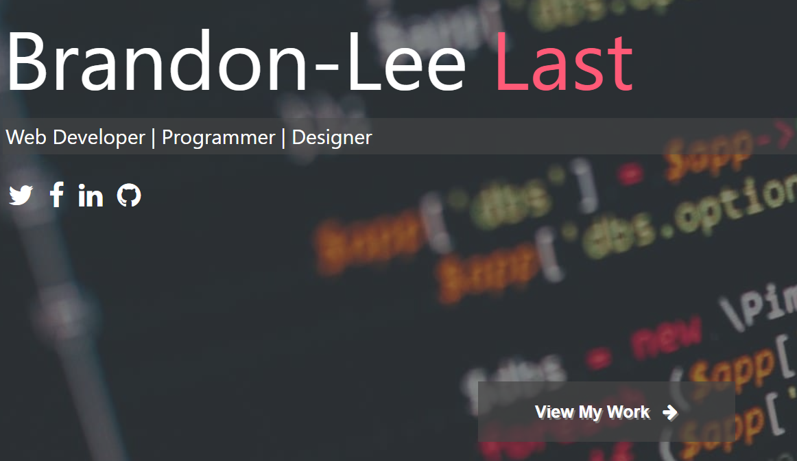 Github Brandon Lee Last Portfolio Project A Portfolio Showcasing My