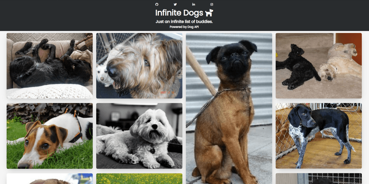 GitHub - guinuxbr/infinite-dogs: This is a simple JavaScript app that ...