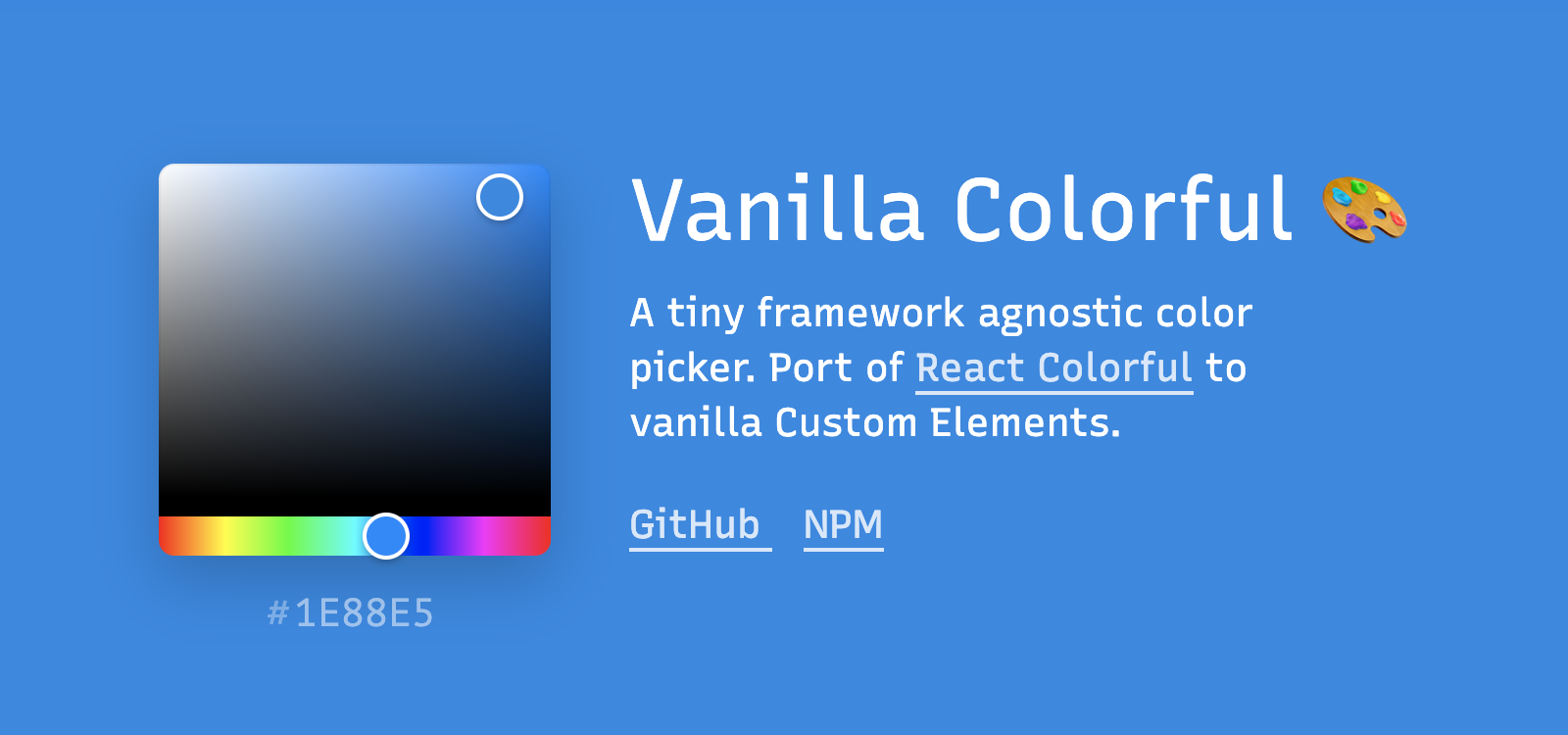 GitHub - web-padawan/vanilla-colorful: A tiny color picker custom element for modern web apps (2.7 KB) 🎨