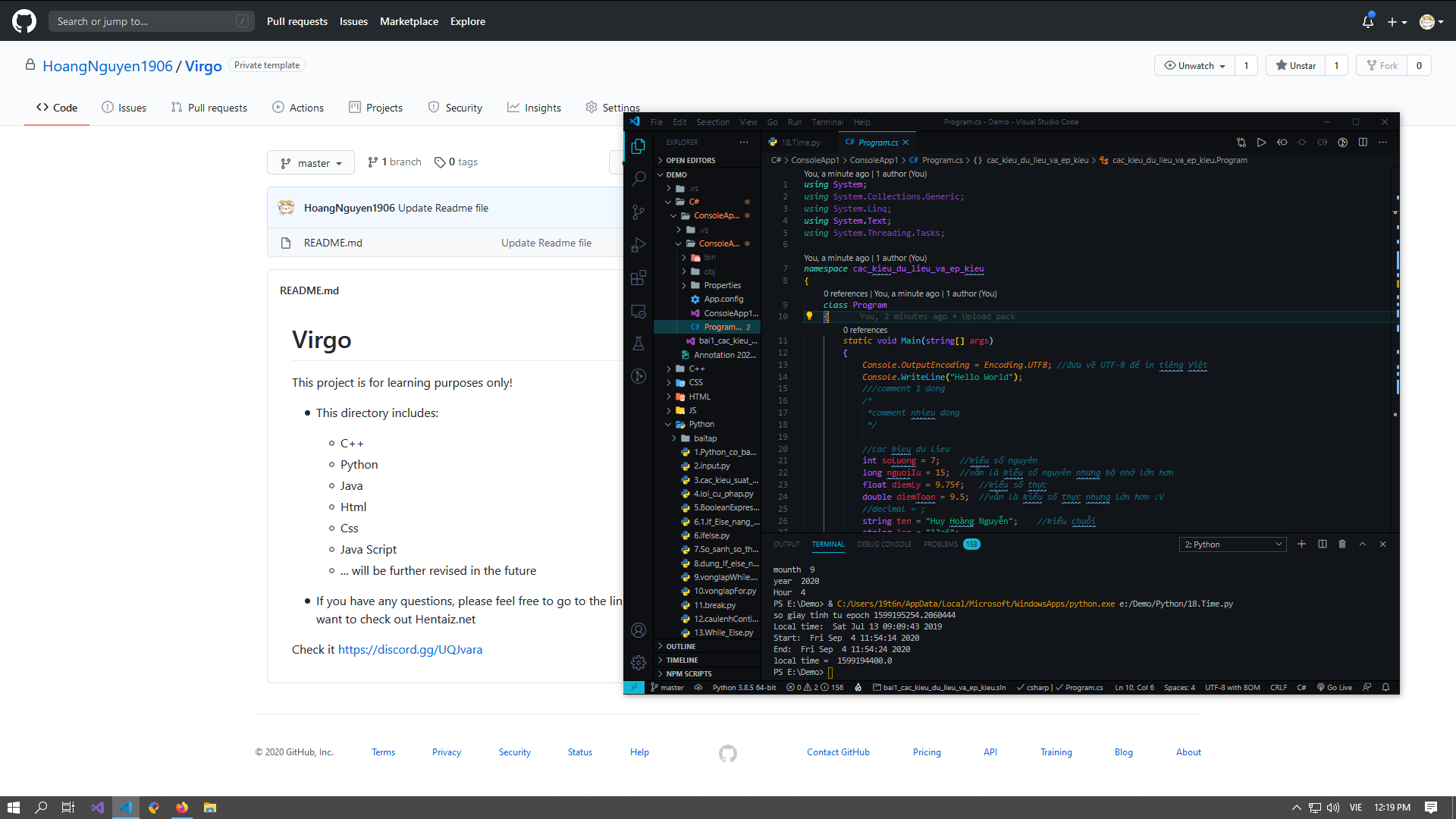 GitHub - hoangismyname/Virgo: This project is for learning purposes only!