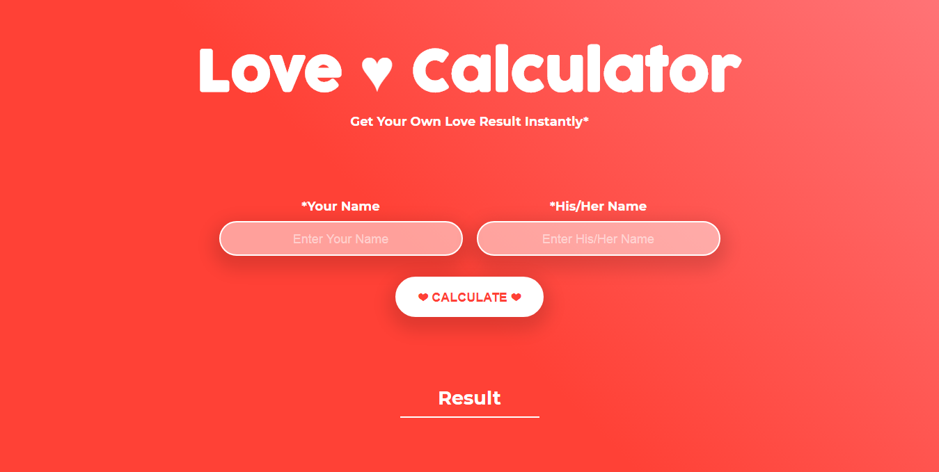 Love Calculator  Love Meter to Calculate Love Percentage