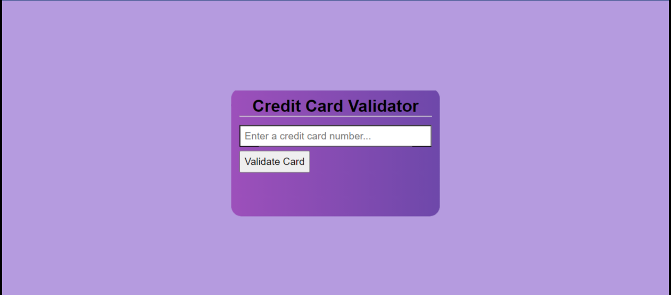 GitHub PrechyDev/CreditCardChecker