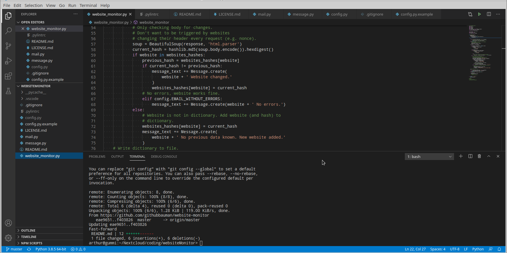 GitHub - githubbauman/website-monitor: Website monitor written in Python.